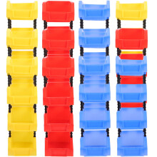 12Pcs Nesting Shelf Bin Boxes Stackable Storage Bins Hardwares Boxes Warehouse Storage Bins