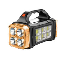 Ultra Bright Rechargeable LED Flashlight, Portable Emergency Light with Large Battery – Compatible with Camping, Hiking & Outdoor