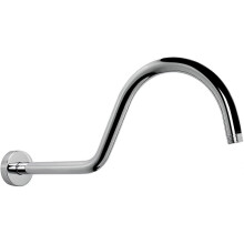 S Shaped High Arc Gooseneck Long Shower Extension Ideal for Rain Shower Heads - Bathroom Accessories, 16" (Stainless Steel) 1 Piece
