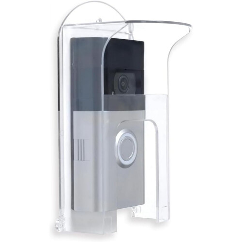 Capa protetora transparente de plástico para campainha, adequada para modelos Ring, à prova d'água e com proteção contra chuva.