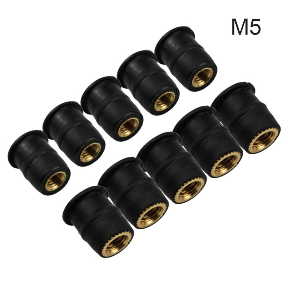 10Pcs Motorcycle Rubber Well Nut M4/M5/M6 Blind Fastener Windscreen Fairing Cowl 9479868568396