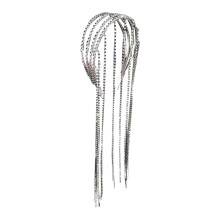 Langt duskpannebånd med glitrende diamantkjede, krystalldekorasjon og innlegg med strass.
