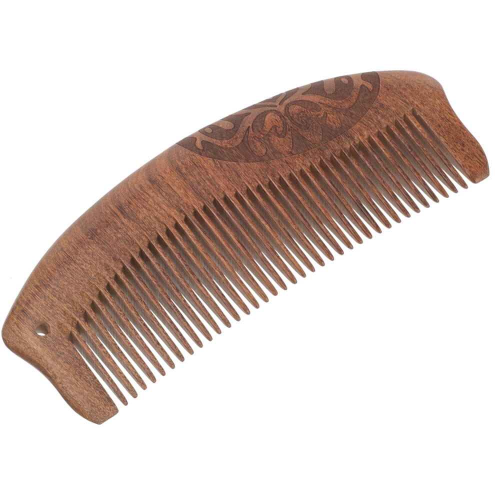 Unisex Black Women Hair Comb Carved Sandalwood Combs For Birthing Man Women's