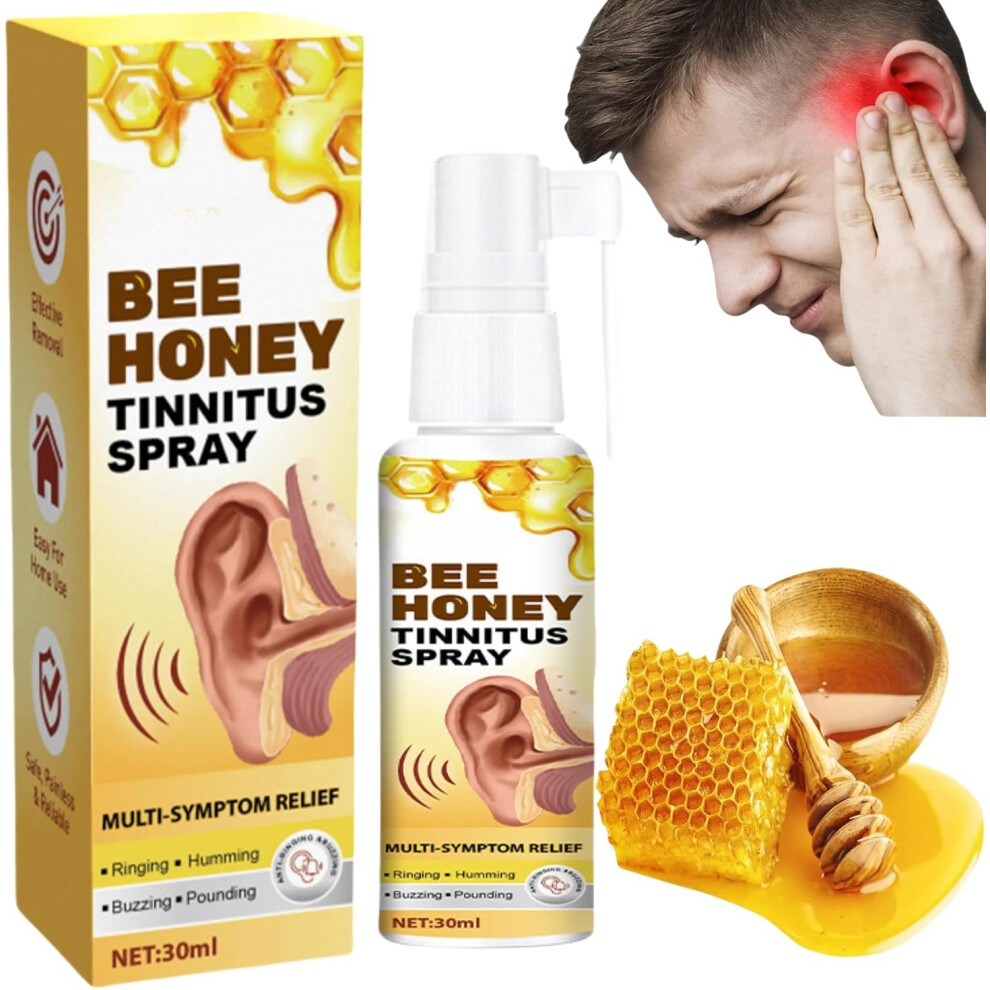 Gogerstar Bee Venom Tinnitus Relief Spray,Bee Venom Tinnitus Relief For Ringing Ears,Tinnitus Treatment,Tinnitus Ear Spray,Ear Pain Relief,Ear Drops Oil