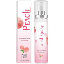 (Peach) Fruit Oral Breath Spray,Pro-Biotic Oral Spray,Breath Freshener Spray,Oral Care Spray,Long-Lasting Mouth Freshener,Mouth Spray for Bad Breath