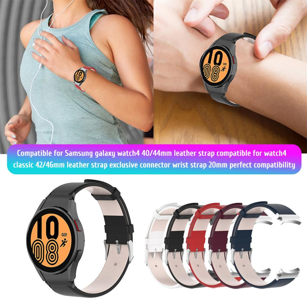 Leather Strap For Galaxy Watch4/Classic 40/42/44/46Mm, 20Mm 7691377057372