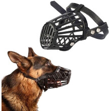 Museruola regolabile in plastica per cuccioli, anti-morso e antiabbaio, per cani, per mantenerli al sicuro e in salute. Facile da usare.