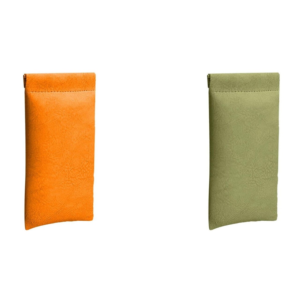 2/1PCS Glasses Case Eyeglass Case Soft,Eyeglass Cases Leather eyeglass case,Sunglasses Case Soft Automatic Closing Portable Storage Bag