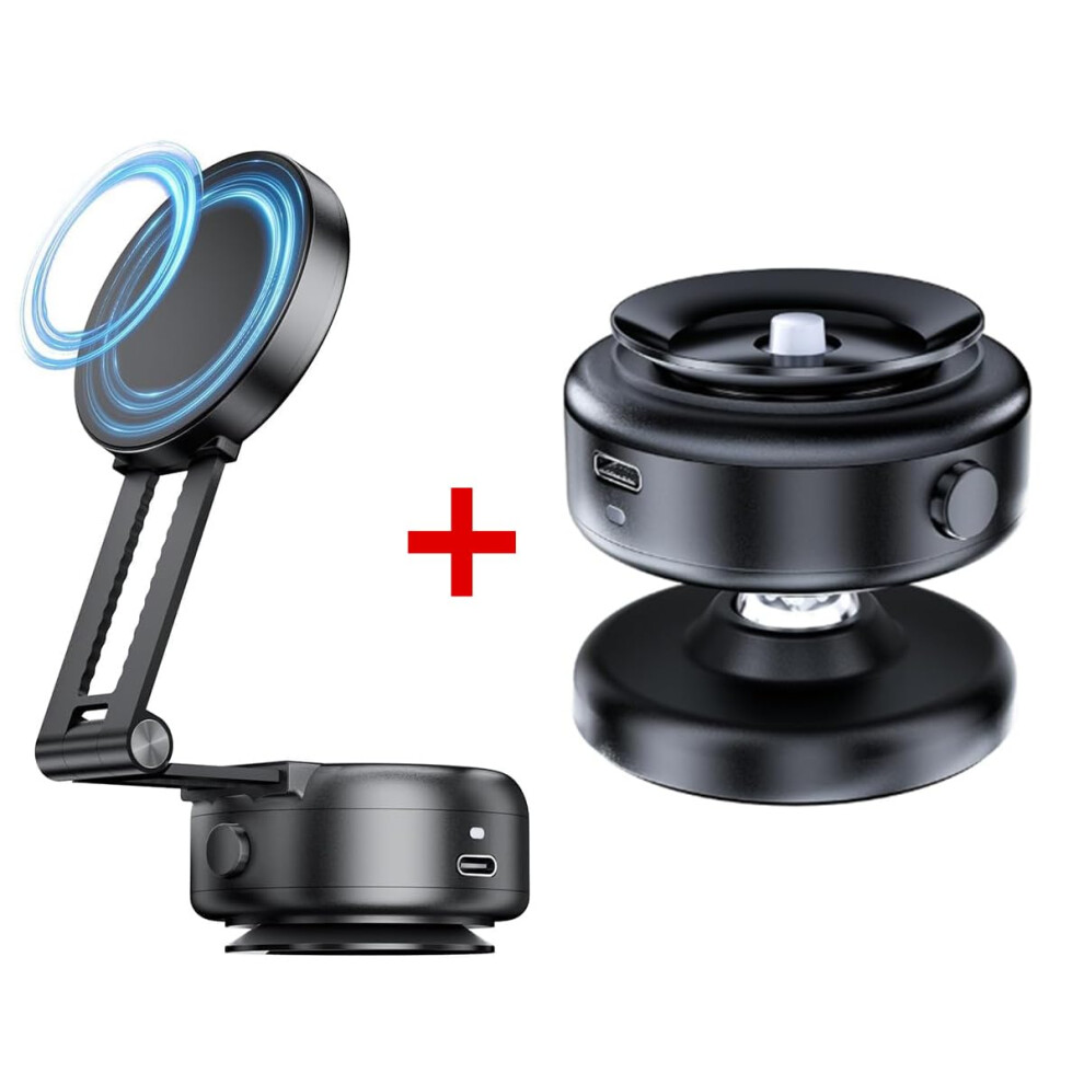 Electric Vacuum Suction Magnetic Car Phone Holder With 360 Adjustable Rotation For Dashboard And Windshield 9771547569145