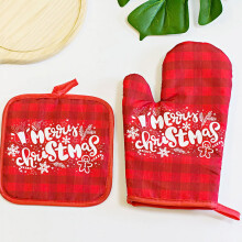 Insulation, kitchen, high temperature resistance, anti scalding, oven, microwave, printed glove /2 PCS