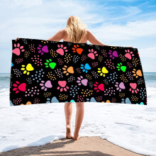 55,1"x27,5" Ultra Microfiber Bedrukte Strandhanddoek, Sneldrogend, Reis-, Camping- en Strandaccessoires, Vakantie-essentieel Cadeau /2/4 stuks