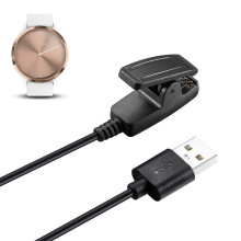 Tianle 2 Pack Charger Compatible with Garmin Vivomove HR, Replacement USB Charging Cable Clip Cord Compatible with Vivomove HR Smart Watch (Black)
