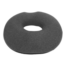 Ergonomisk Memory Foam Donut-sædehynde – Åndbar grå, 16,1” x 17,7” – Forbedret støtte til kontor-, gaming-, bil- og hjemmestole