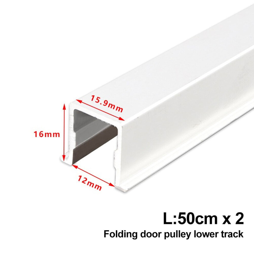 Folding Door Pulley Sliding Track Lower/Top Hung Sliding Door Track For Max 60Kg Lower Door Track 9365509147627