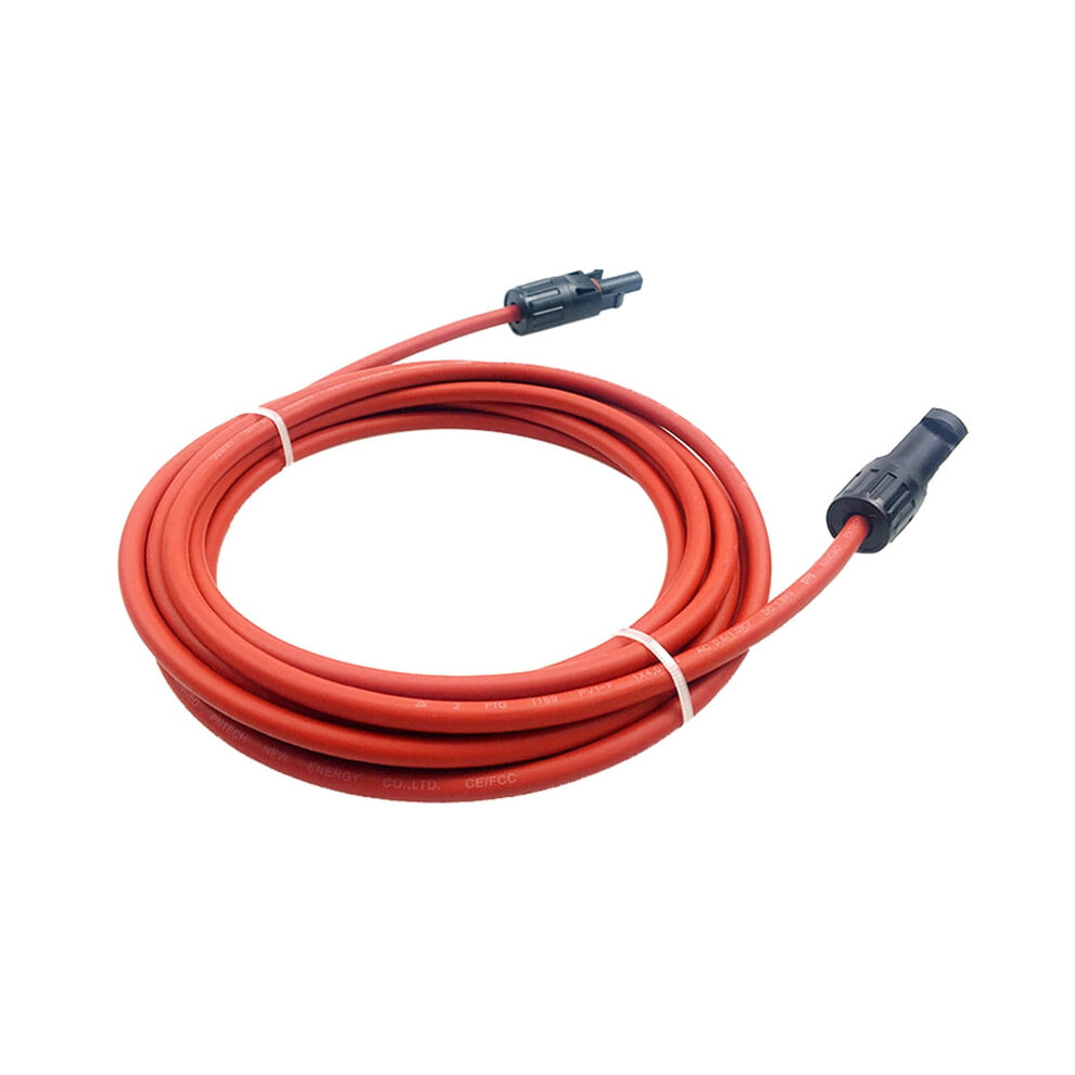 10/12Awg 1/3/5/10M Durable Solar Panel For Connector Pv Extension Cable Wire 5M,10Awg Red 9365509147641