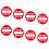 8Pcs Keep Out Signs Large Bold Text No Entry Label Sticker For 1
