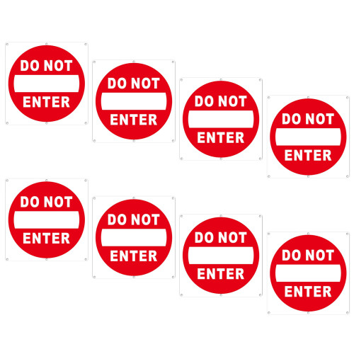 8Pcs Keep Out Signs Large Bold Text No Entry Label Sticker For