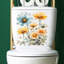 Tropical Plants and Flowers Wall Stickers Living Room and Bedroom Decorative Stickers Eco-Friendly Bathroom Toilet Wall Art