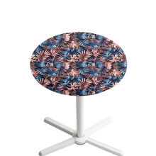 Washable Elastic Round Tablecloth, 24", Tropical Monstera Leaves – Compatible with 24" round tables
