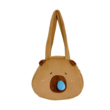 Cute Plush Shoulder Bag Cute Cartoon Large Capacity Plush Schoolbag Crossbody Bag Can Pull Out Snot