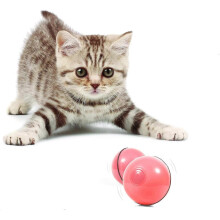 (Pink) Smart Interactive Cat Toy - New Version 360 Degree Self Rotating Ball