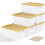 Stackable Plastic Storage Bins with Latching Lids – 6-Pack White Durable Organization Boxes for Pantry, Closet, Office & Classroom 1