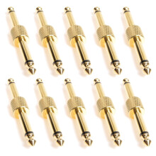 Connettore accoppiatore per pedale effetto chitarra 10X6.35mm Adattatori audio con connettore da 1/4"