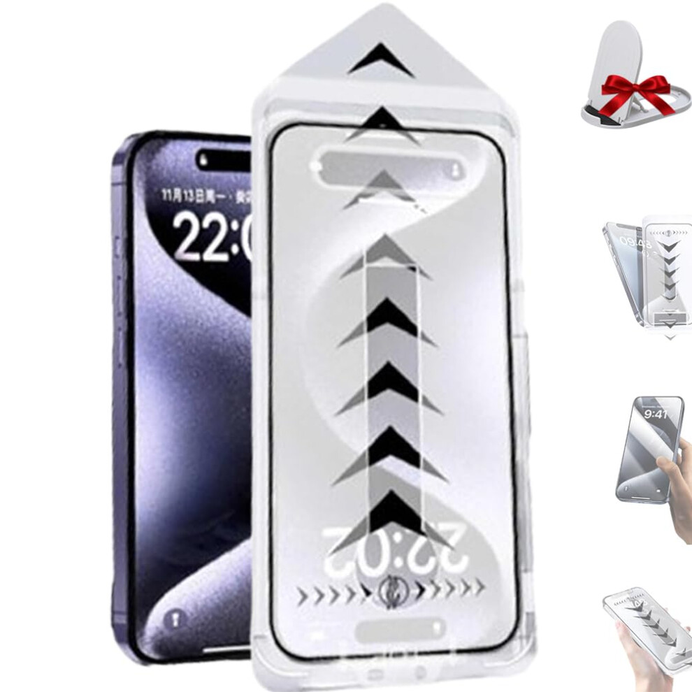 Privacy Screen Protector For Iphone 15 Pro, Hd Tempered Glass With Auto Dust Elimination And Anti Spy Protection 9771547569251