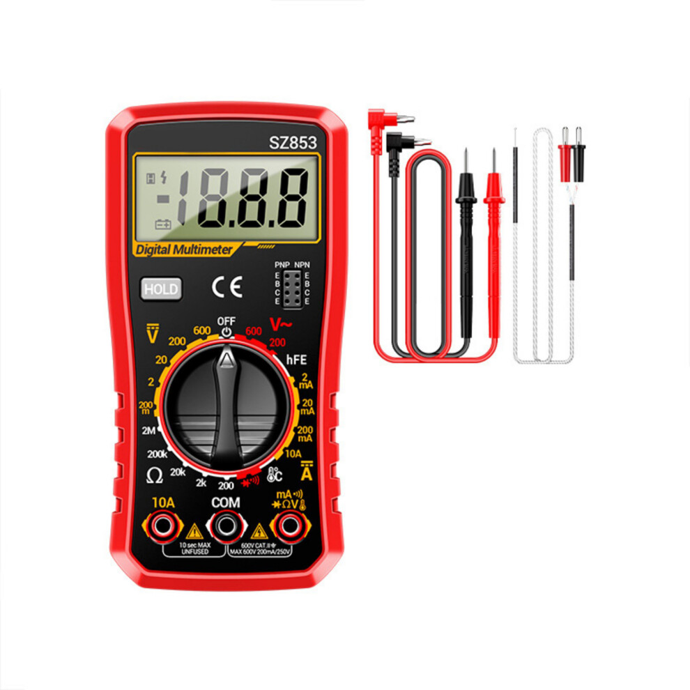 Plastic Digital Multimeter Auto Ranging For Accurate-Red 7754001776916