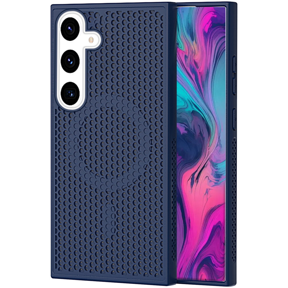 Ccsmall Heat Dissipation Case For Samsung Galaxy S24 Plus (Not S24) Â Mesh Cooling, Magnetic, Shockproof, Dark Blue 9479868032484