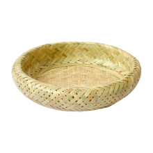 Tavă rotundă de servire din bambus, accesorii pentru coș, tavă decorativă pentru alimente, cerc, țesut manual, pentru micul dejun, legume,