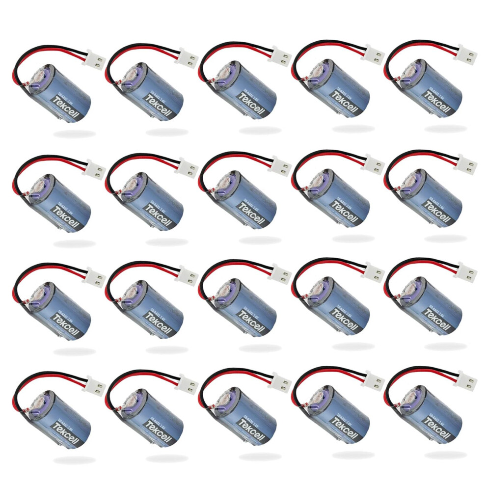20 Pack 3.6V Sbaa02 1/2Aa Lithium Battery 1200Mah For Tekcell Plc Backup Power Longlasting 9771547573500