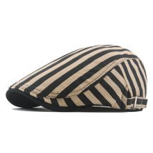 Heren gestreepte newsboy Gatsby platte eendenbek pet golf driving baret klimop pet