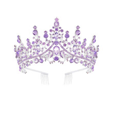 5.51 Inch Multi-Color, Sparkling Rhinestone Bridal Headpiece as Visible in Images, for Wedding, Prom, Pageant & Special Occasions