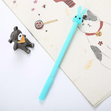 (Blue) 2Pcs Cartoon  Gel Pens For Stationery Office School Supplies 0.5Mm  Black Ink Cute Patterns Cartoon  Gel Pens