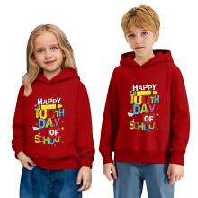 100Days Of School-skjorter for barn, langermet genser, casual hettegensere, genser til 100Days Celebration, myke topper