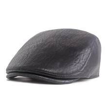 Heren en dames pet van imitatieleer, platte pet, pet in krantenjongensstijl, golfpet, baret voor chauffeurs, taxichauffeurspet, schilderspet