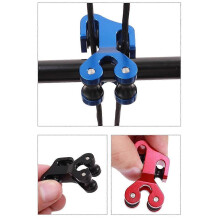 (Blue) 1Pc Cable Slide Aluminum for Works on Bows with a 3/8" Cable Bar Ultra-Light Pulley Sub-String Module-Black