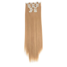 Extension per capelli lunghi con clip, parrucca liscia per tutta la testa, Fashion Hair