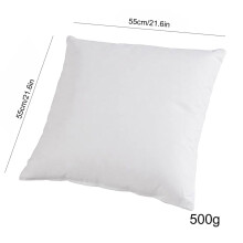 Non-Woven Square Cushion Insert 55x55cm, 500g PP Cotton, Vacuum-Packed – Essential Home Decor for Sofa, Bed & Chair