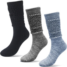 Slouch Socks Women Winter Knee High Scrunch Socks Women,Long Slouchy Scrunchie Boot Socks for Women Girls Size 5-11