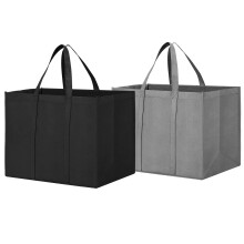 2 Pack Reusable Grocery Shopping Bags Large Foldable Tote Bags Bulk, Eco Produce Bags with Long Handle for Shopping Groceries Clothes