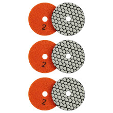 Pack of 6 Resin Diamonds Polishing Pads 80mm for Stone-8cm 300