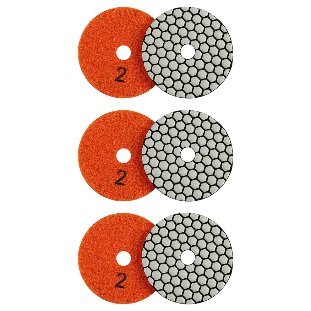 Pack Of 6 Resin Diamonds Polishing Pads 80Mm For Stone-8Cm 300 7754001775711