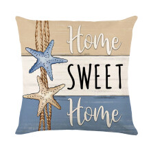 Summer Letter Decorative Pillow Set Scallop Print Multicolor