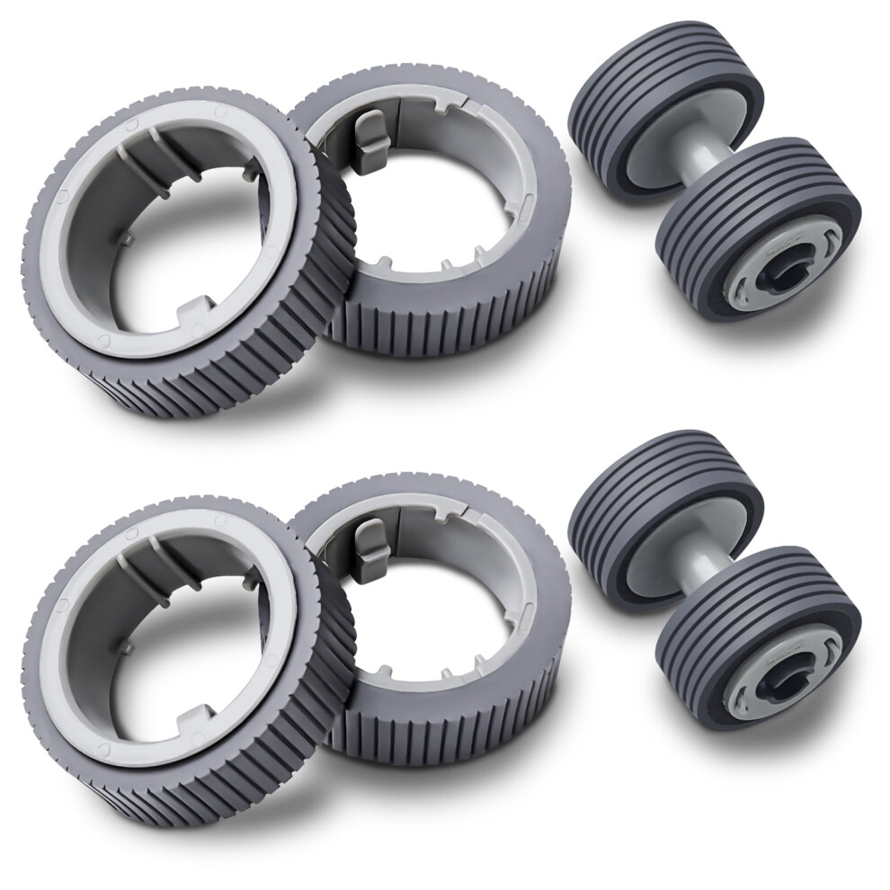 2-Piece Consumable Set: Pick & Brake Rollers For Fujitsu Fi-7140/7240/7160/7260/7180/7130/7220/7135 Â Compatible With Fi-Series 9479868979093
