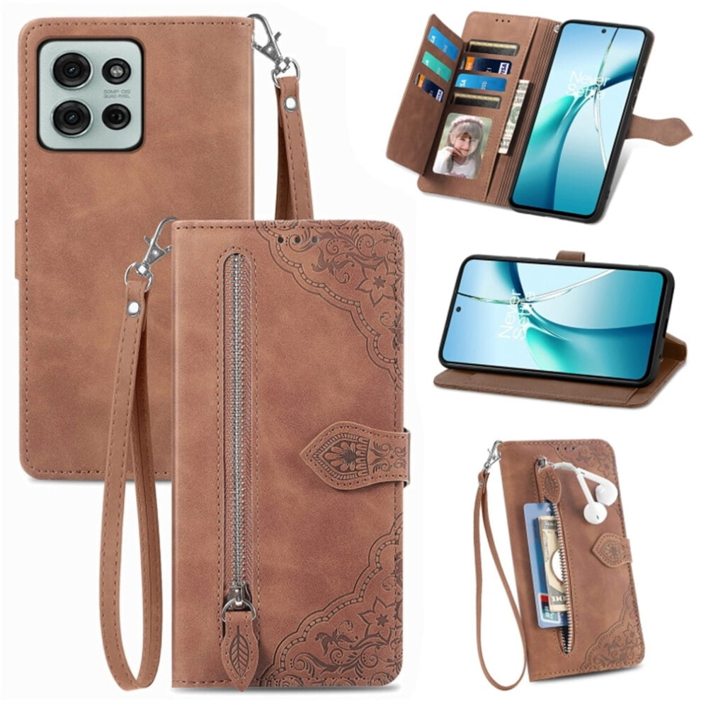 Motorola Moto G75 5G Case Â Pu Leather Magnetic Flip Wallet With Lanyard, Zipper Card Holder, Compatible With Moto G75 5G 9028731604763