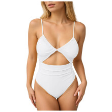 Women's One-Piece Swimsuit with Tummy Control Ruffles