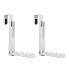 Foldable Carbon Steel Door Hanger – 6‑Hook Heavy‑Duty Clothes & Towels Drying Rack, Scratch‑Resistant, Space‑Saving Design