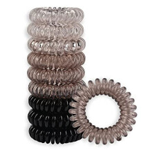 9 traceless hair rings Spiral hair Band, non-crease, Coil Hair band, Telephone hair band, Hair band, Women's hair band (multi-colored)
